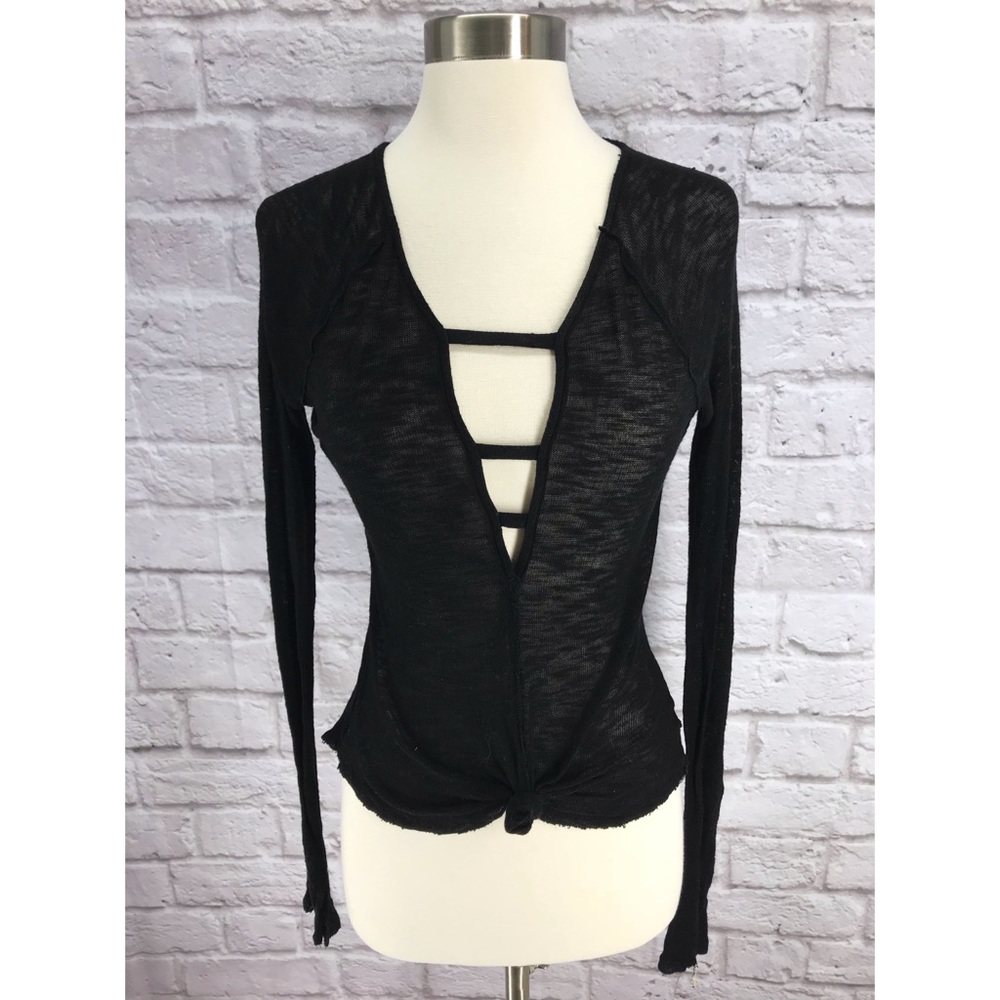 •Intimately FP• Bae Bae Black Sheer Top Cut Out - Picture 2 of 3